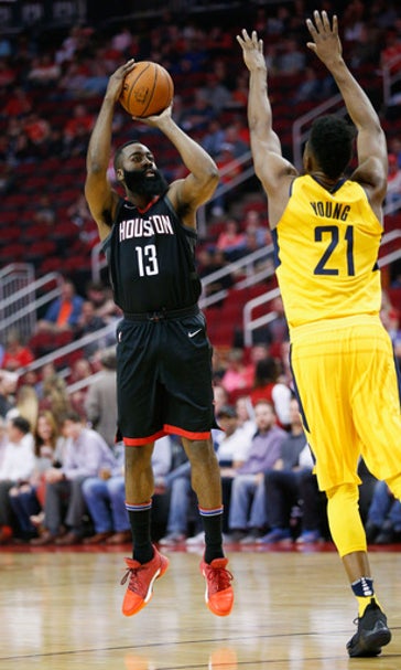James Harden has 29, Rockets down Pacers 118-97 (Nov 29, 2017)